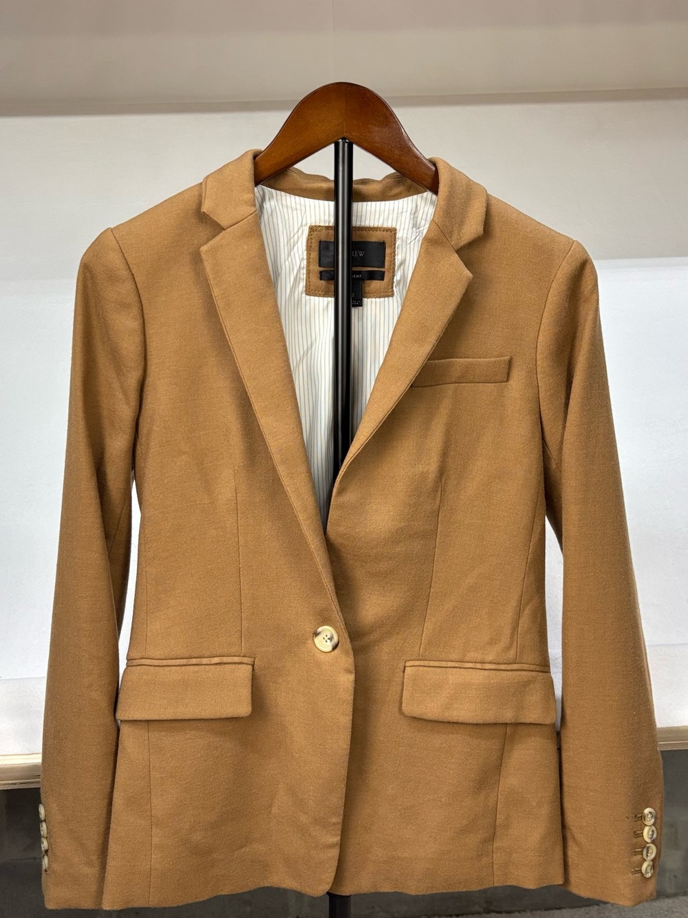 J. Crew Camel Single-Button Blazer